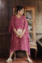 ABSTRACT PREMIUM JAMDHANI KAFTAN DRESSS
