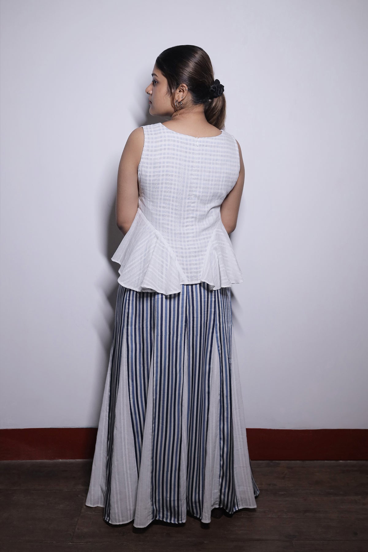 HALO  STRIPE SKIRT SET