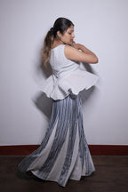 HALO  STRIPE SKIRT SET