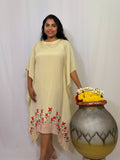 CHETHI SHIMMER PLEATED KAFTAN DRESS