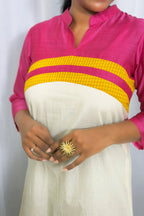 ARULI BLOSSOM COLORBLOCKED TUNIC DRESS