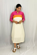ARULI BLOSSOM COLORBLOCKED TUNIC DRESS