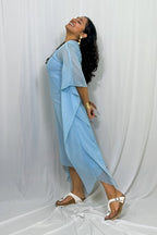 ARIA EMBELLISHED CRUSHED CHANDERI KAFTAN