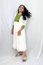 BANASARI BROCADE YOKE DRESS