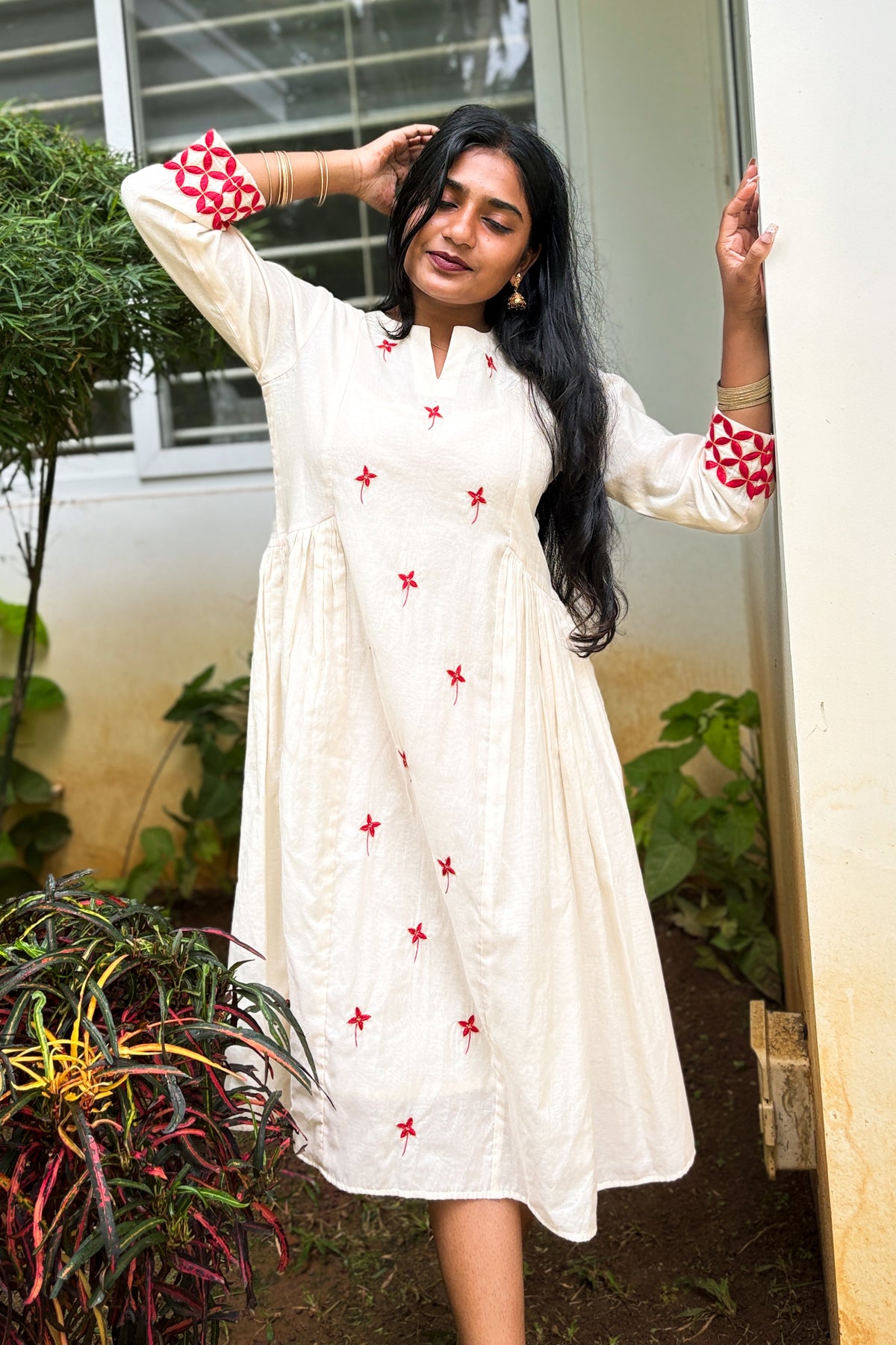 CHETHI SIDE GATHER SHORT DRESS