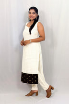 EBONY SLITTED KURTA