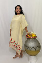 CHETHI SHIMMER PLEATED KAFTAN DRESS