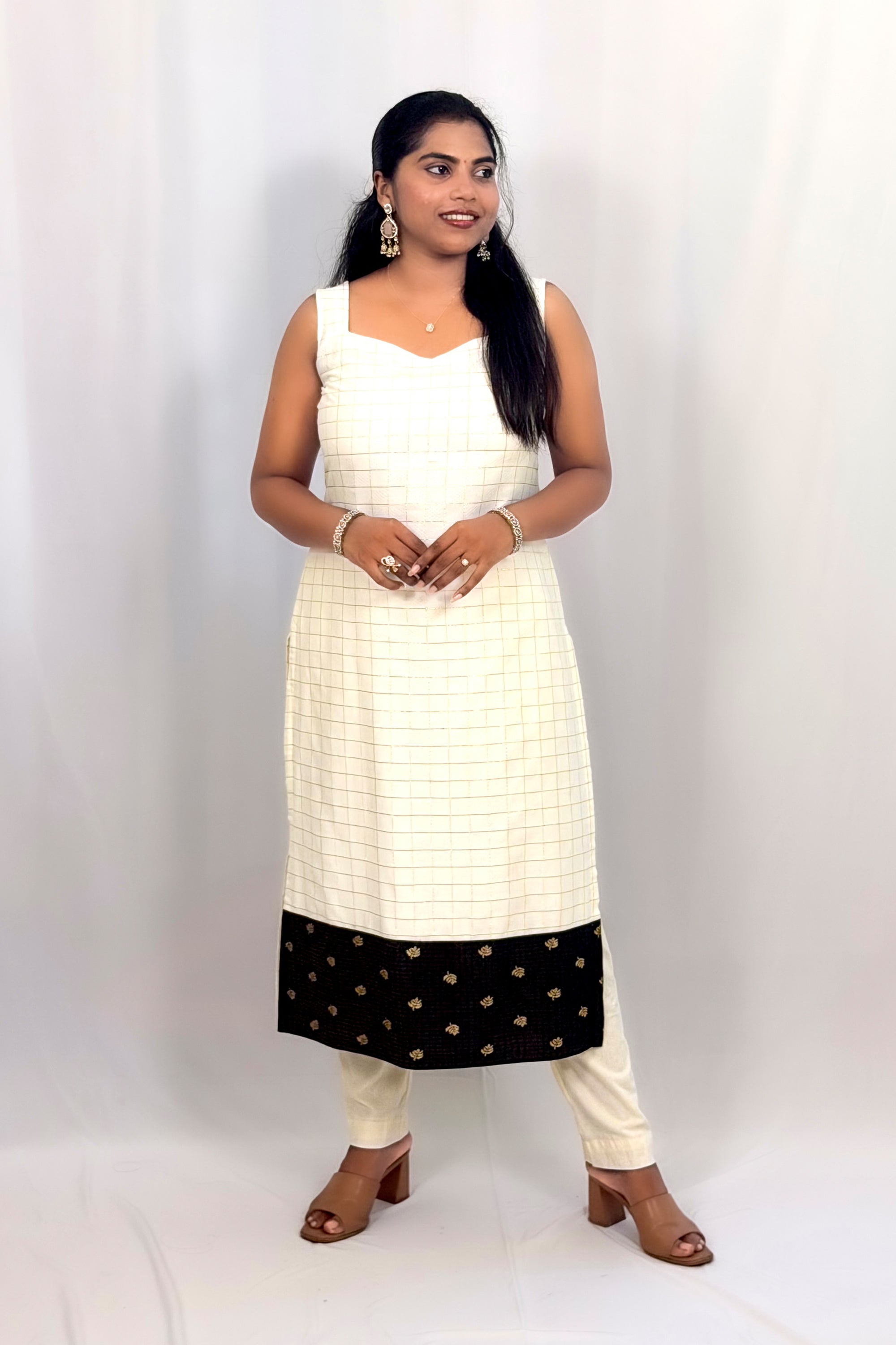 EBONY SLITTED KURTA