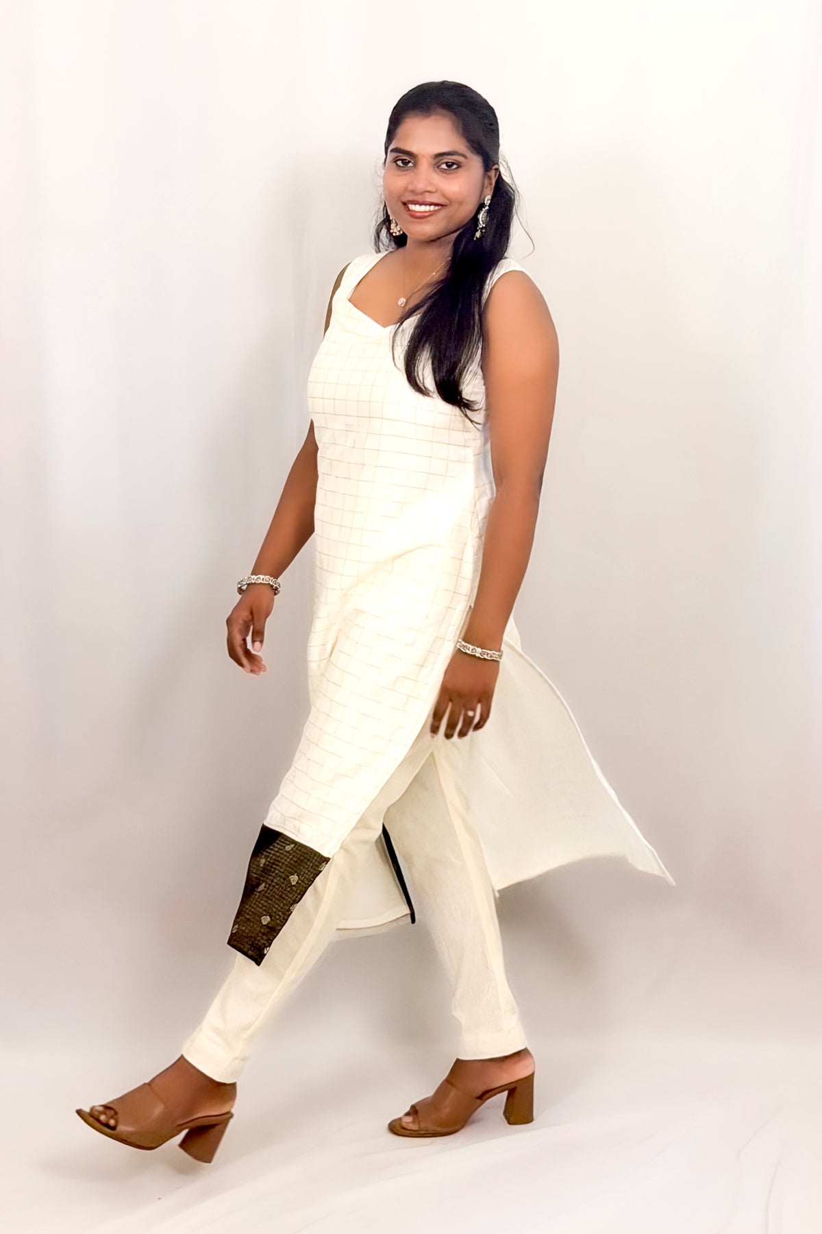 EBONY SLITTED KURTA