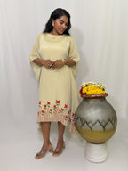 CHETHI SHIMMER PLEATED KAFTAN DRESS